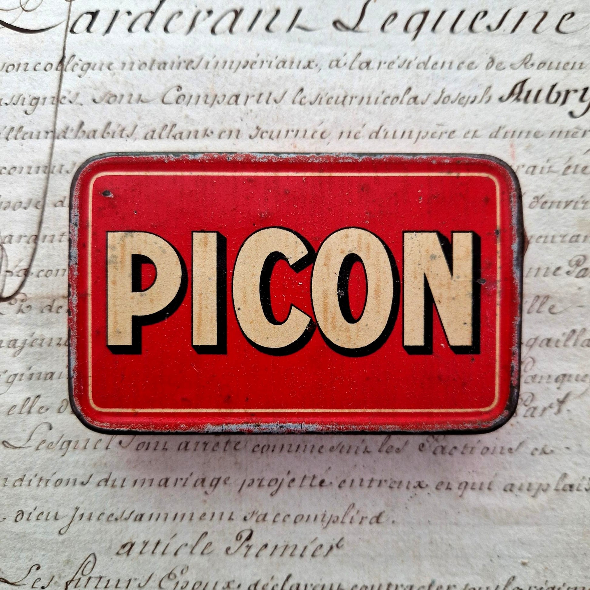 boite metal picon publicite bistrot