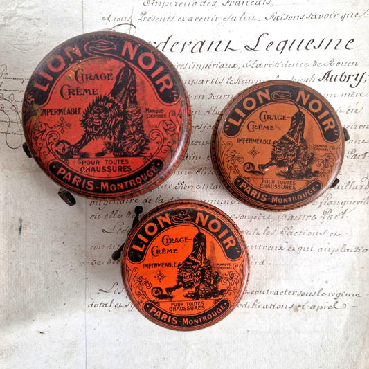 boite metal publicitaire lion noir