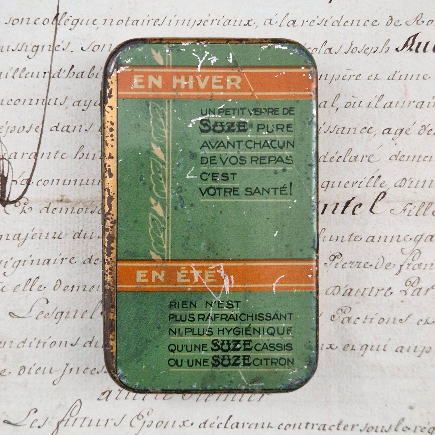 "SUZE - Gentian Aperitif" advertising box