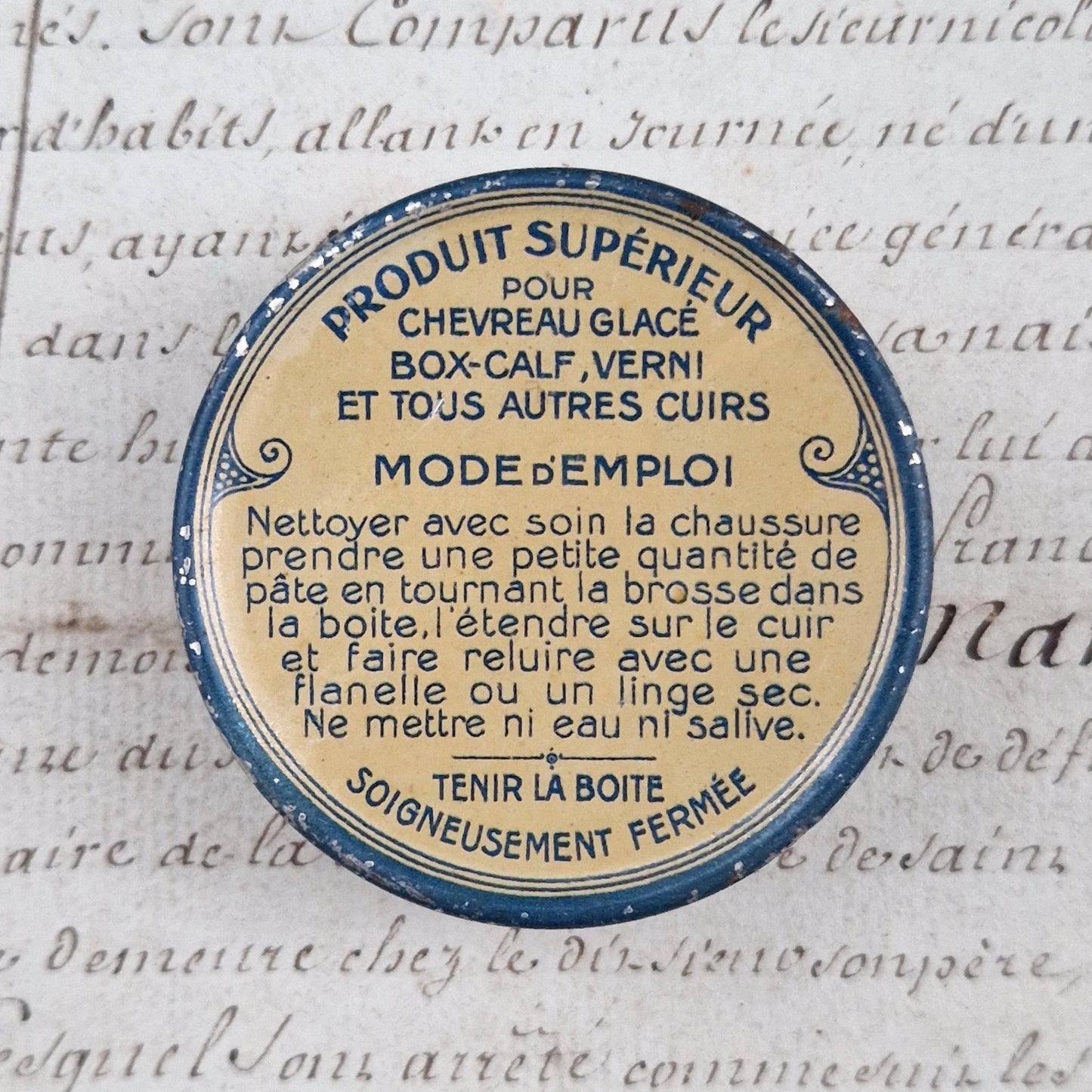 Petite boîte « Marcerou - Crème-cirage », Levallois-Perret