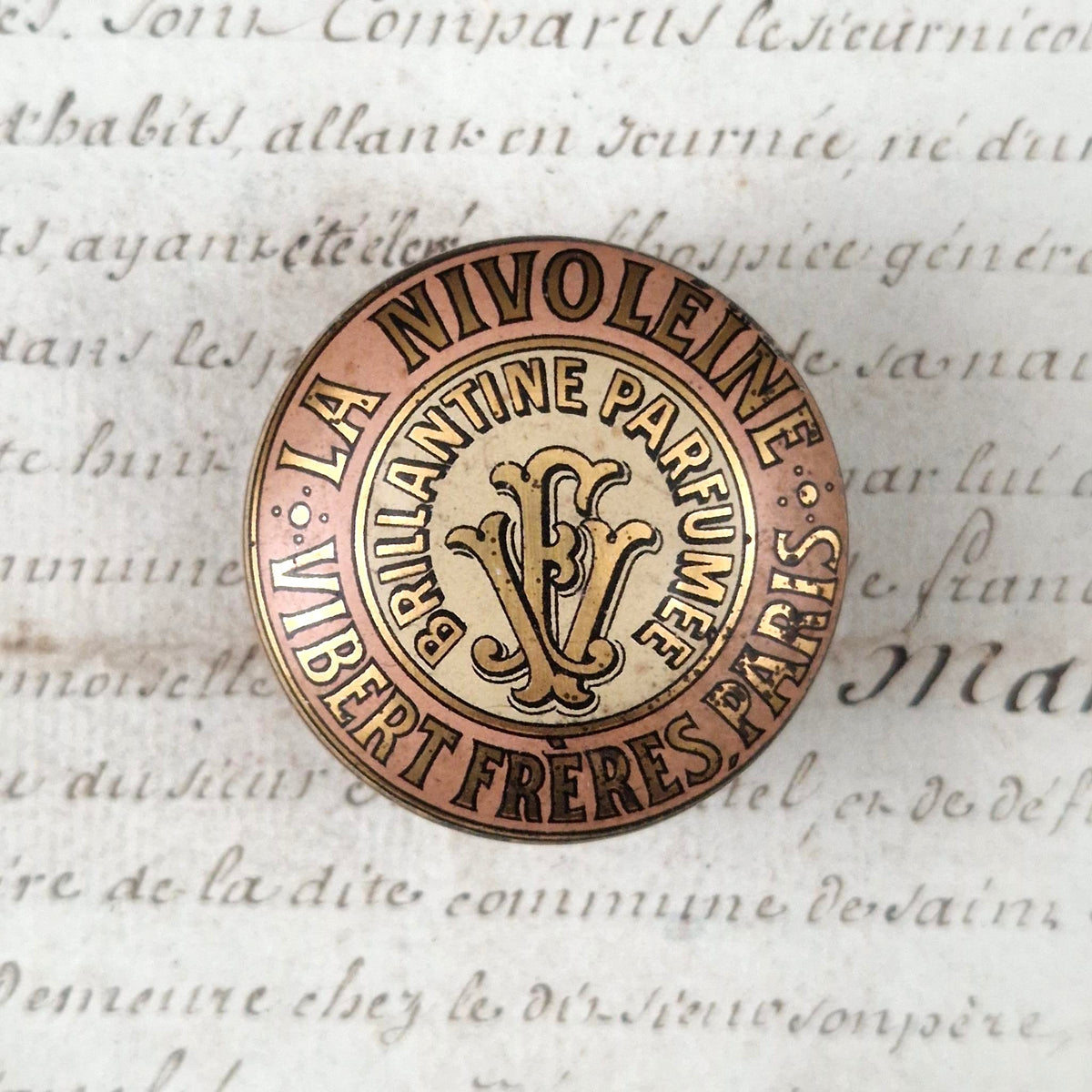 Boîte ancienne « Nivoléine, Brillantine » - Vibert Frères
