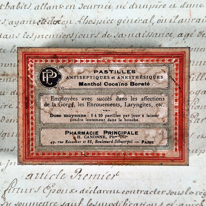 boite pastilles cocaino borate