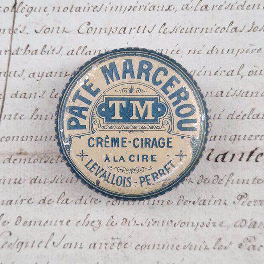 Petite boîte « Marcerou - Crème-cirage », Levallois-Perret