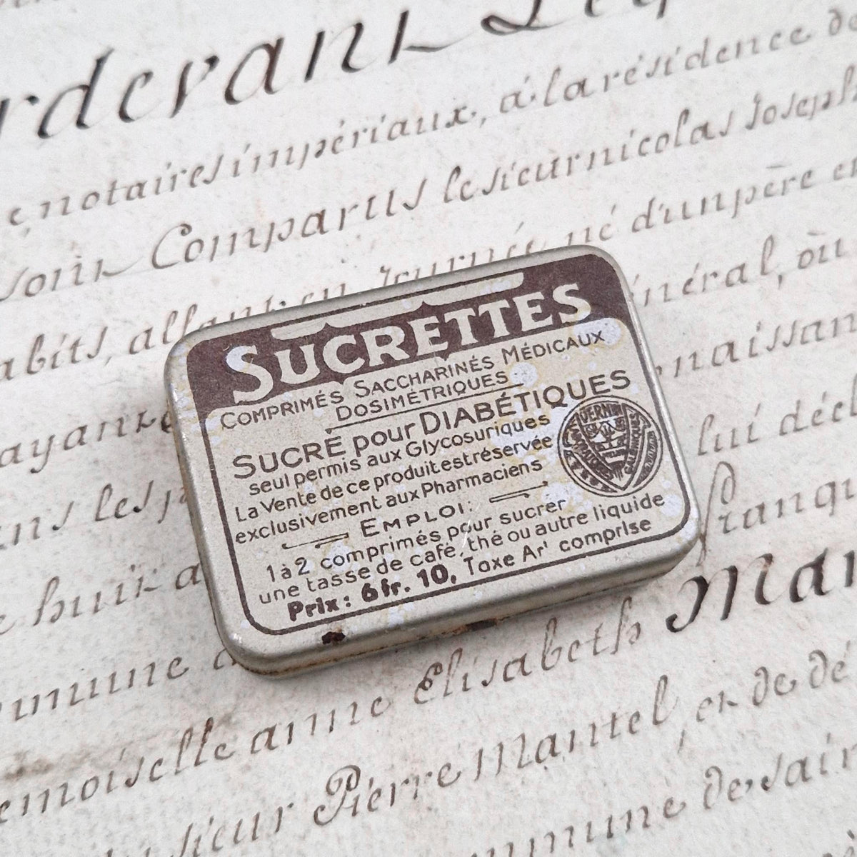 Former pharmaceutical box "Sugar tablets for diabetics"