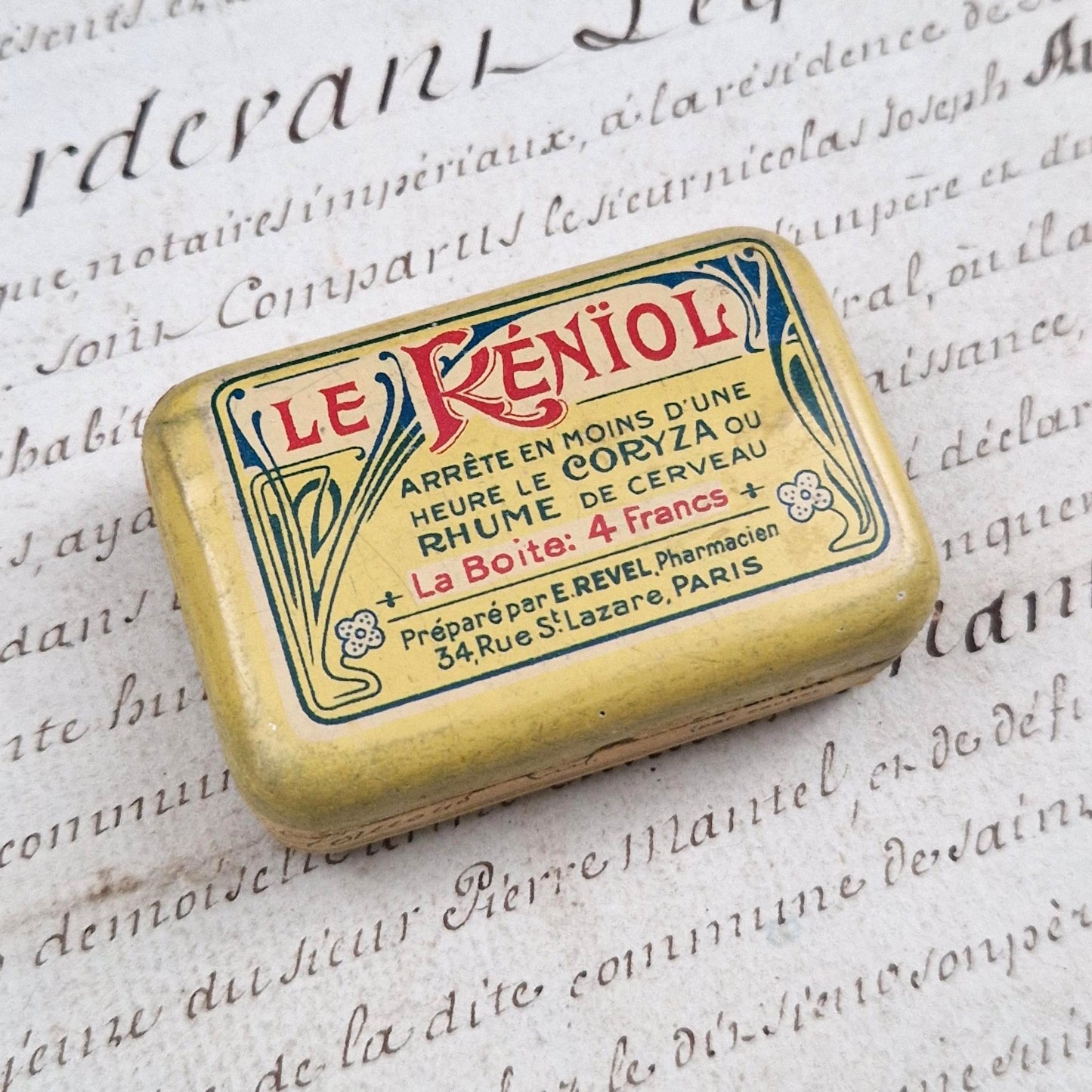 Boite ancienne de médicament « Le Réniol »