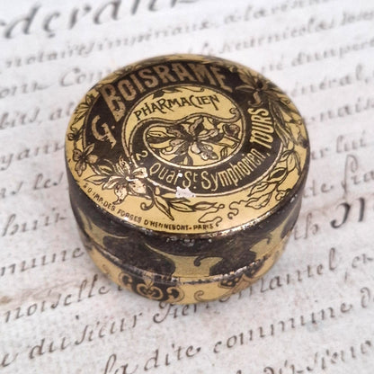 Boîte ancienne « G. Boisrame – Pharmacien, Tours »