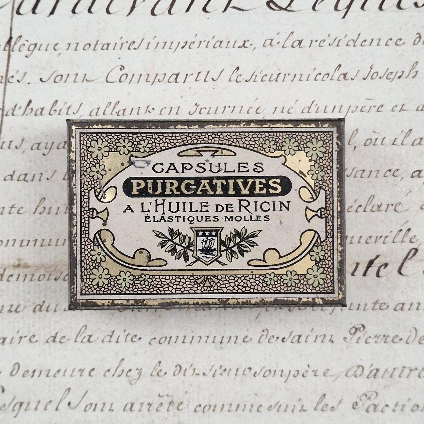 Pharmaceutical box "Purgative capsules with castor oil"