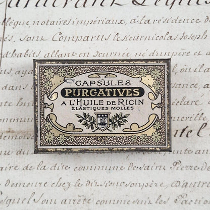 Pharmaceutical box "Purgative capsules with castor oil"