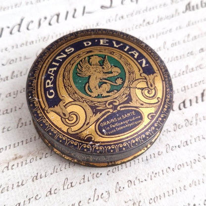 Boîte pharmaceutique « Grains d’Évian » - Début XXe