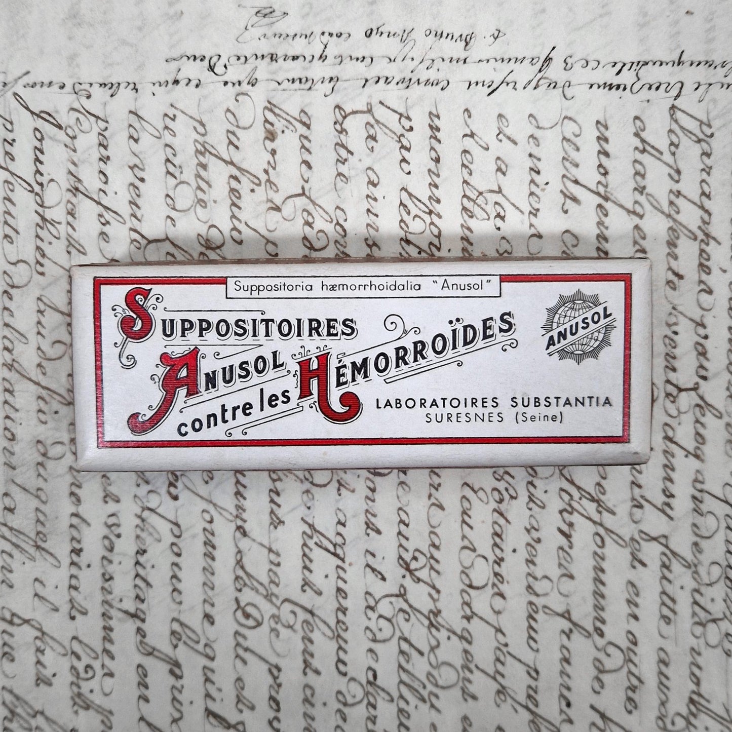 boite pharmacie ancienne anusol hemorroides