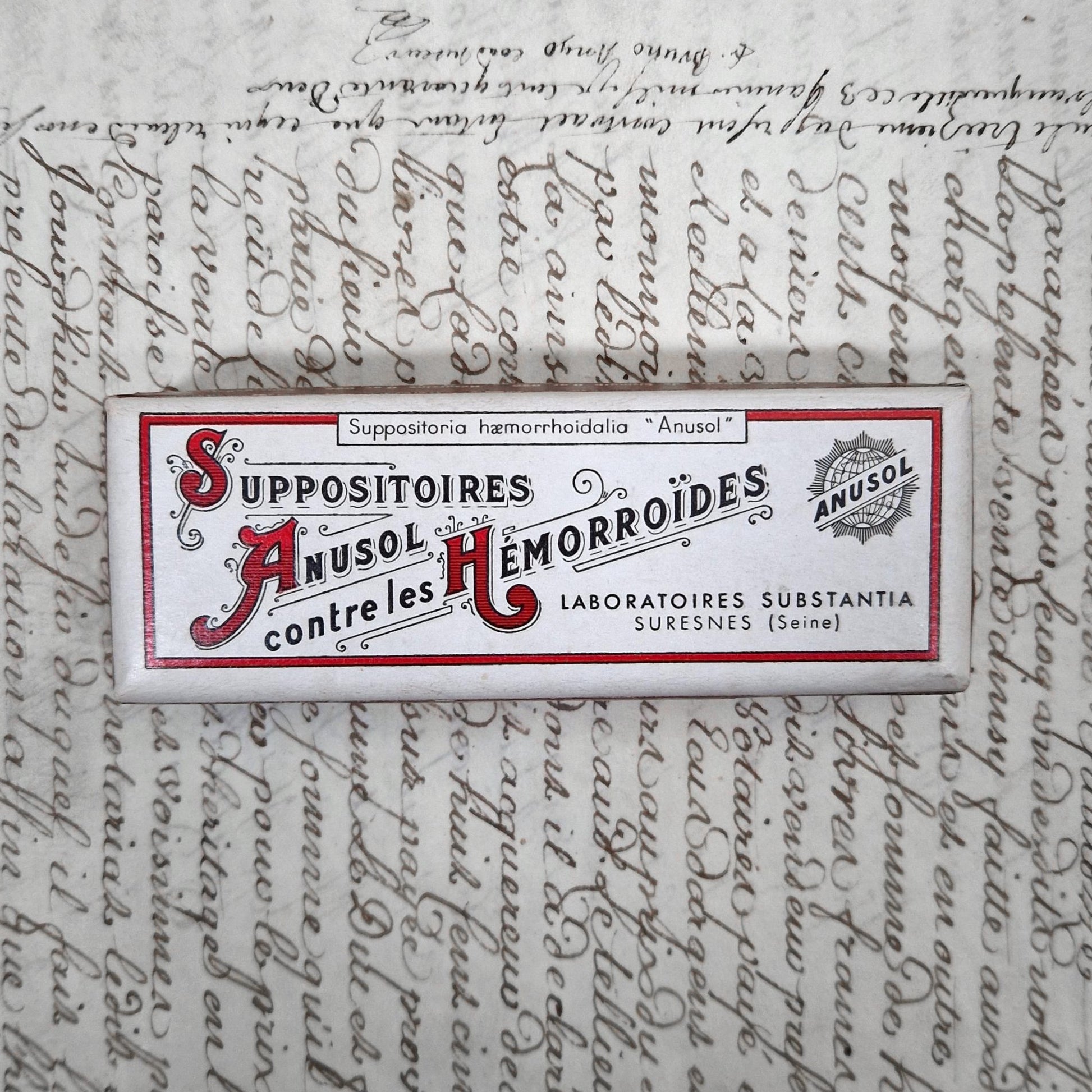 boite pharmacie ancienne anusol hemorroides