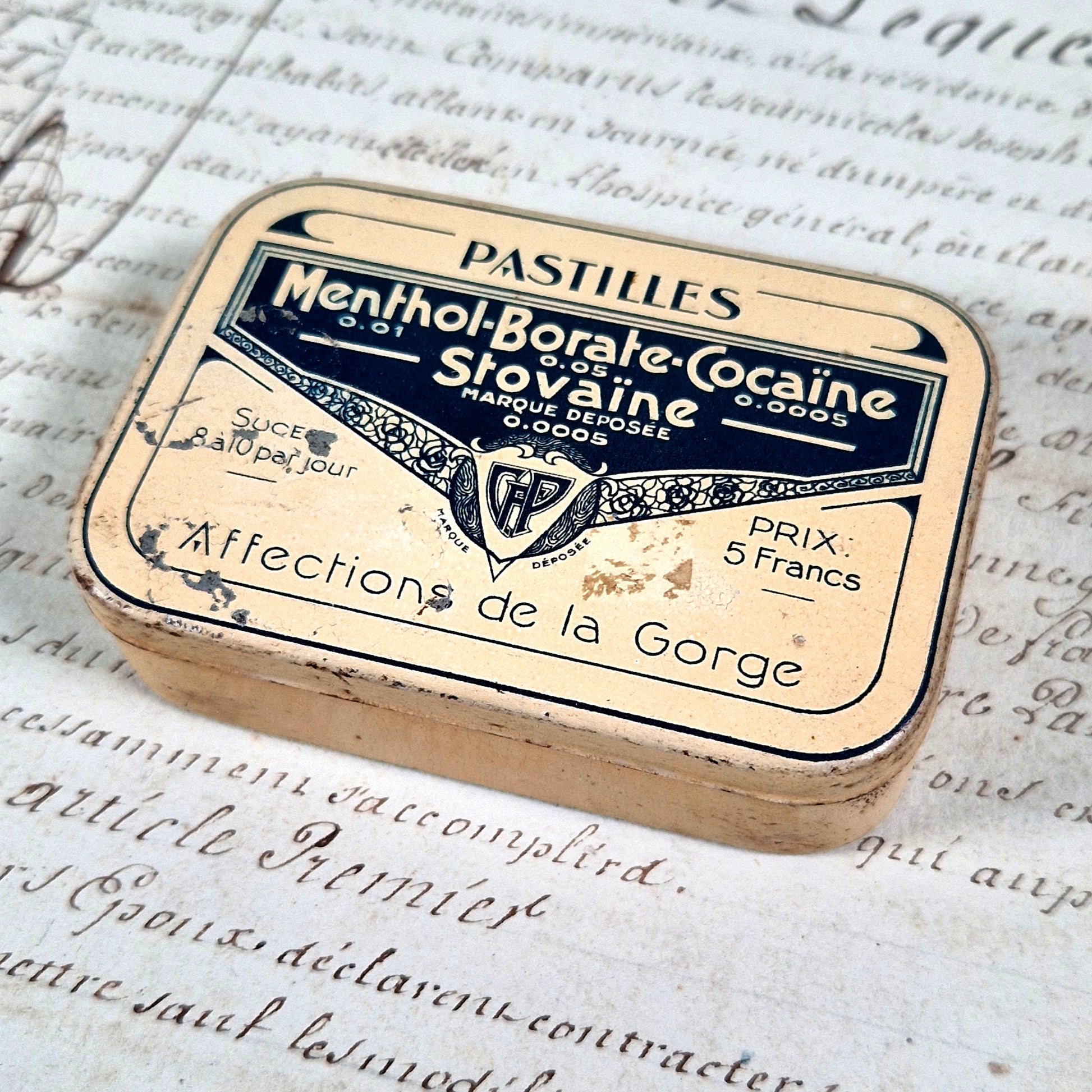 boite pharmacie ancienne cocaine melun