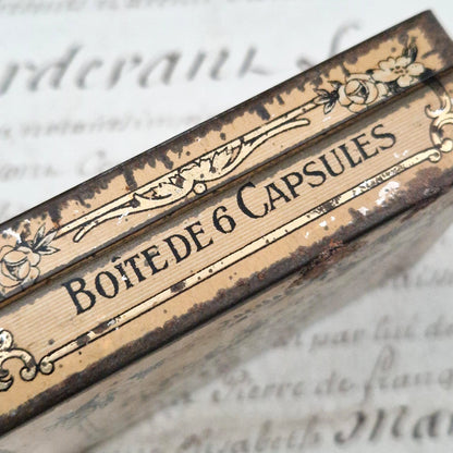 Boîte ancienne « Capsules d’huile de ricin - Effet purgatif »