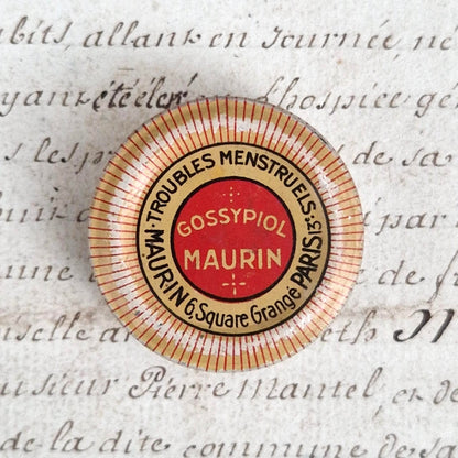 "Gossypiol Maurin" box - Menstrual disorders, circa 1900