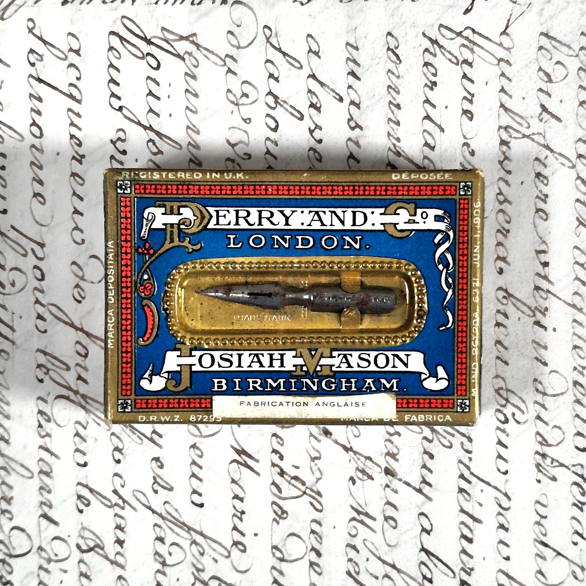 boite plumes anciennes perry josiah mason