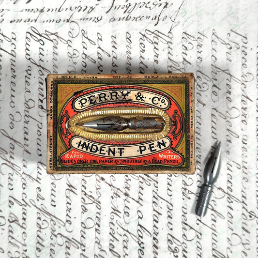 boite plumes indented pen perry london
