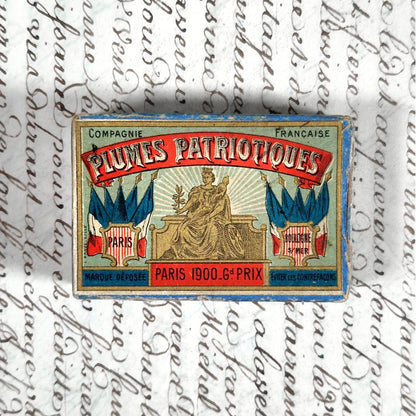boite plumes patriotiques belle époque