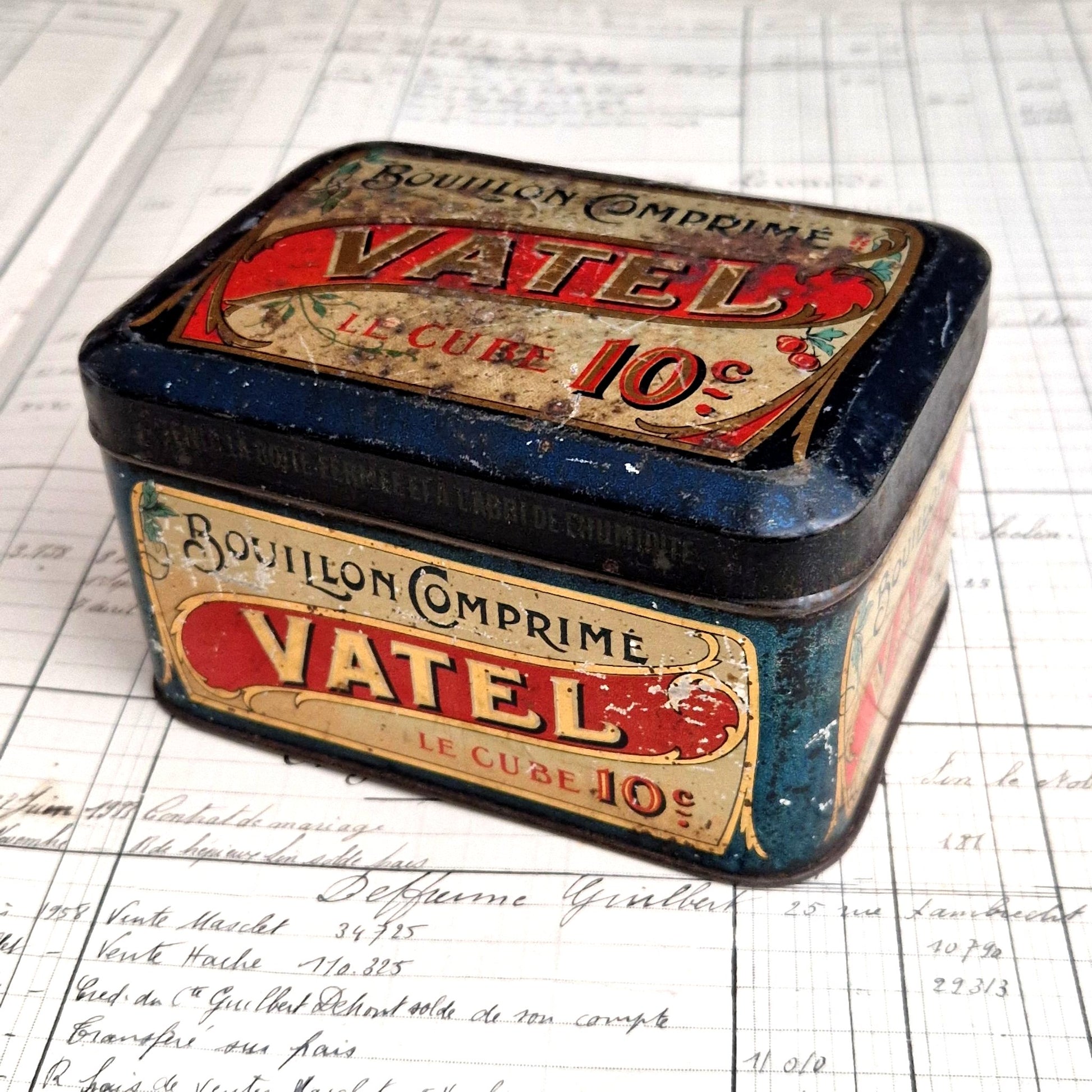 boite publicitaire bouillon vatel ancienne