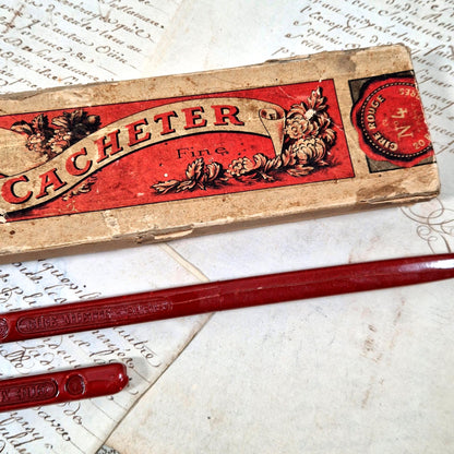 boite publicitaire cire a cacheter 1900