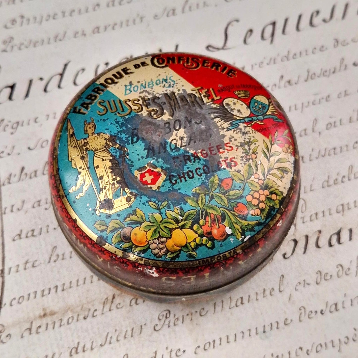 Rare box of "Martel Swiss Confectionery and Sweets"