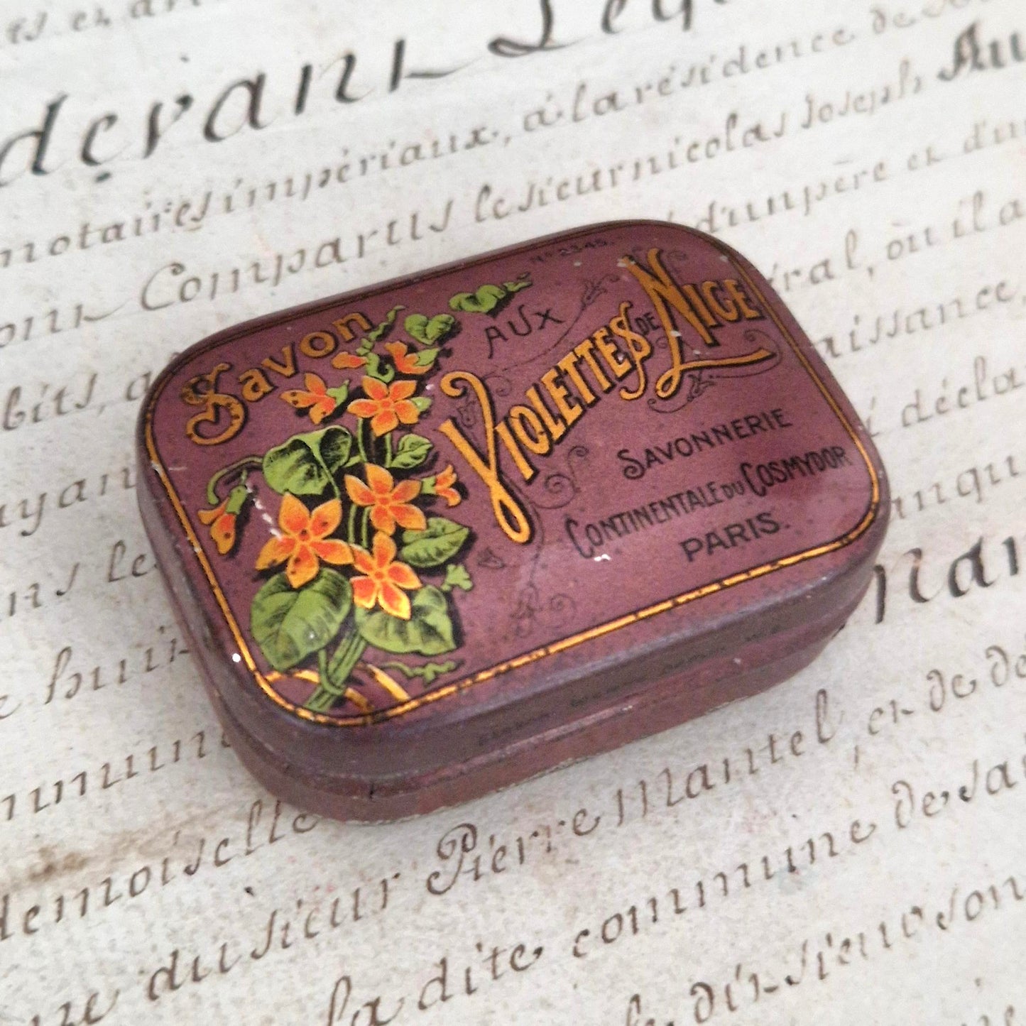 Rare antique box "Nice Violet Soap"
