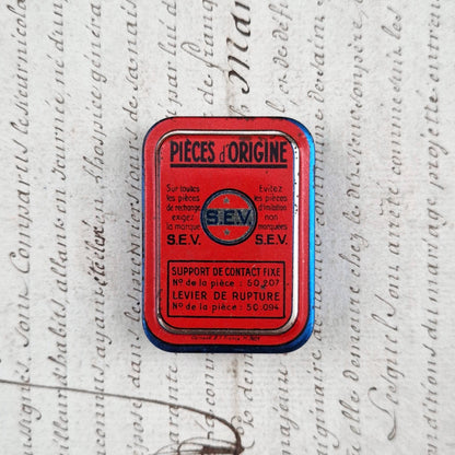 Boîte publicitaire « Pièces d’Origine S.E.V. », Vers 1930
