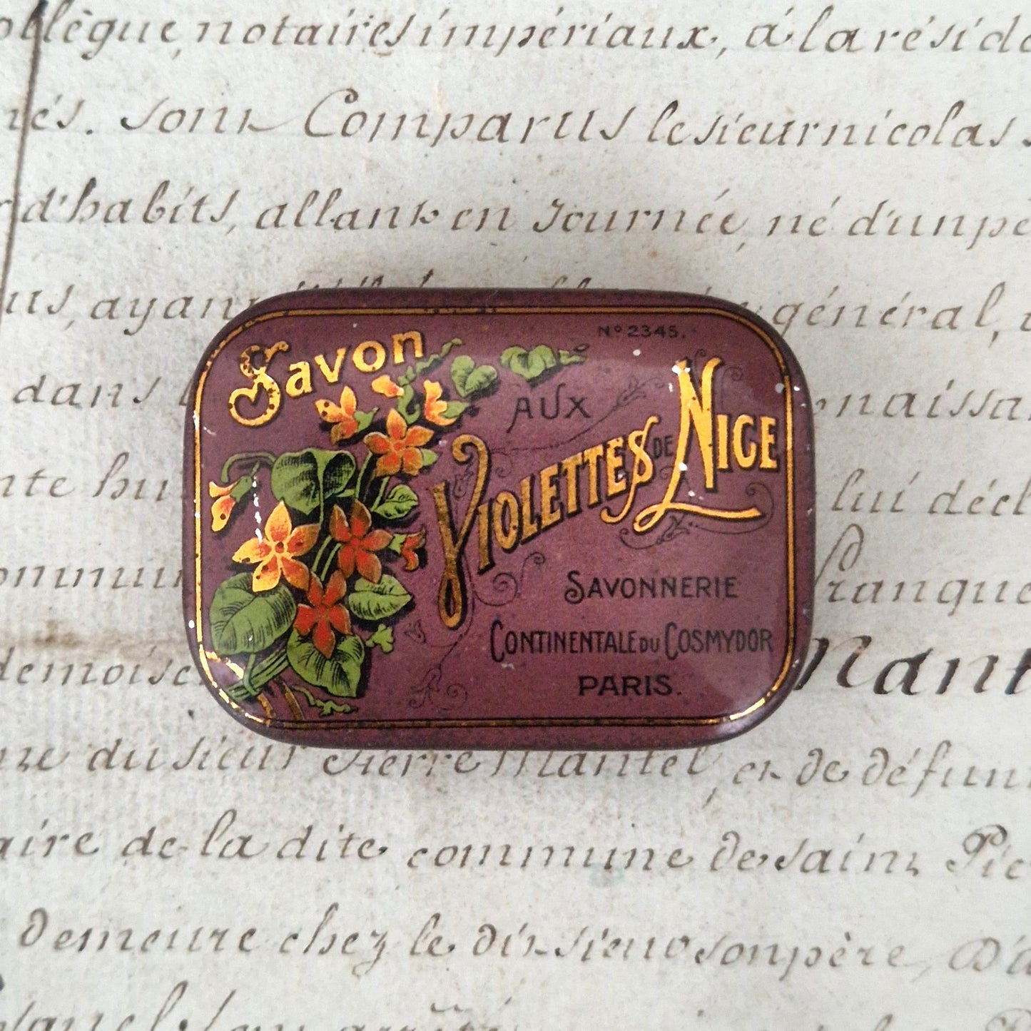 Rare antique box "Nice Violet Soap"
