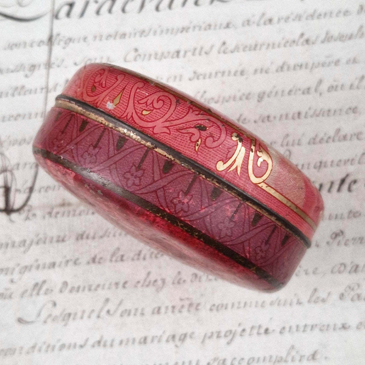Vintage E. Mazuel chocolate box - Lourdes