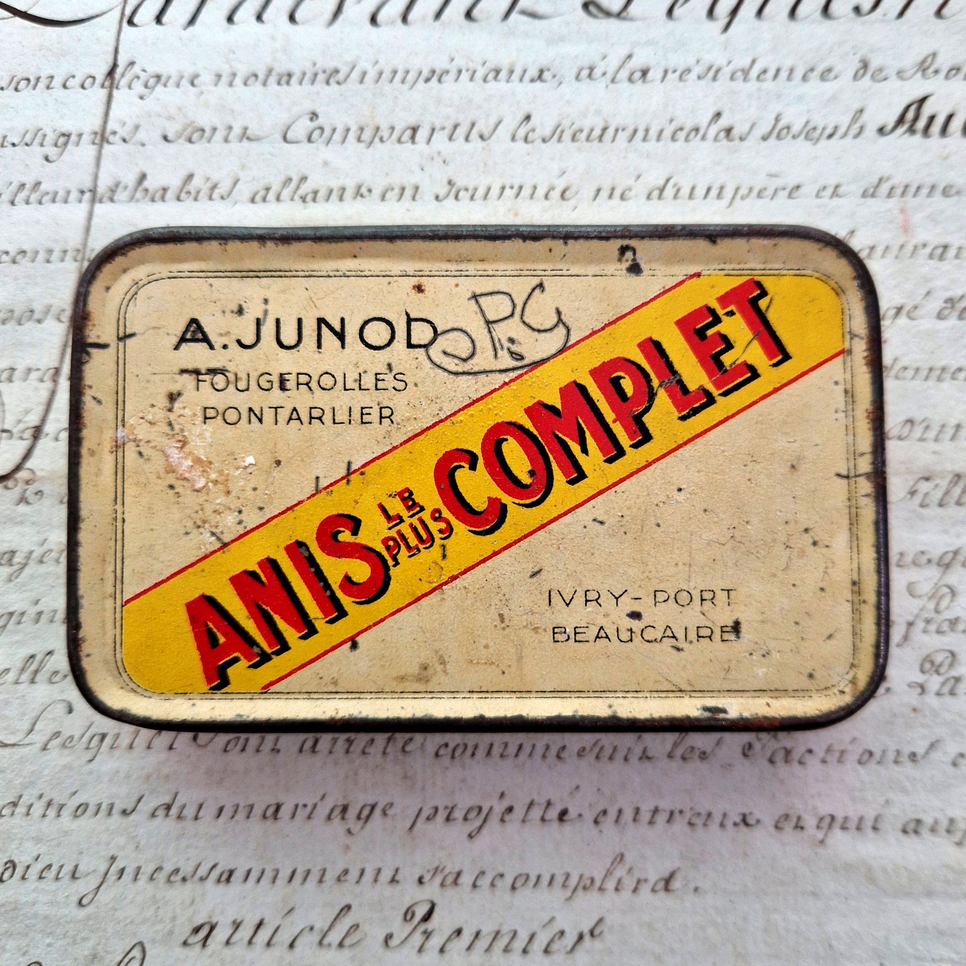 boite tole lithographie anis