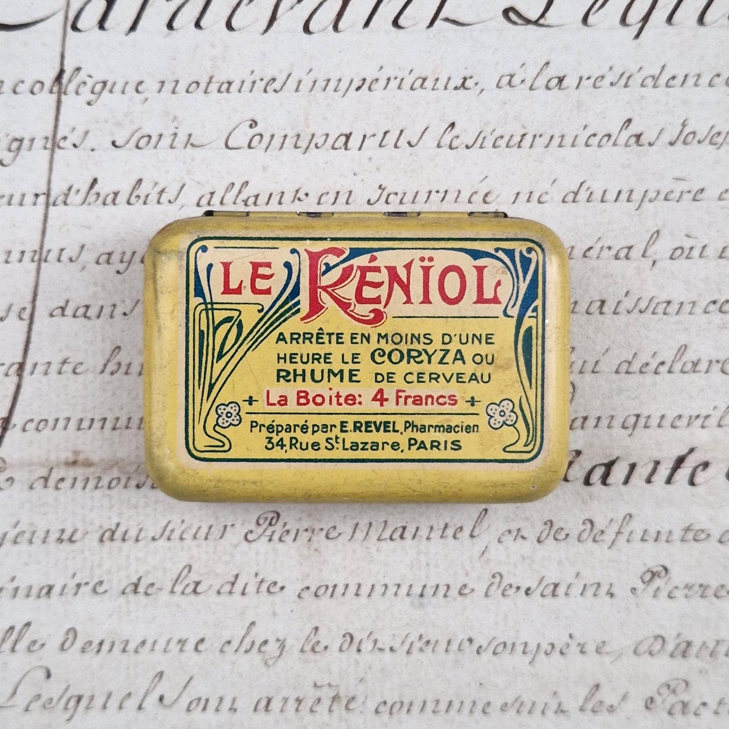 Boite ancienne de médicament « Le Réniol »
