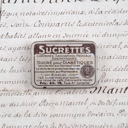 Former pharmaceutical box "Sugar tablets for diabetics"