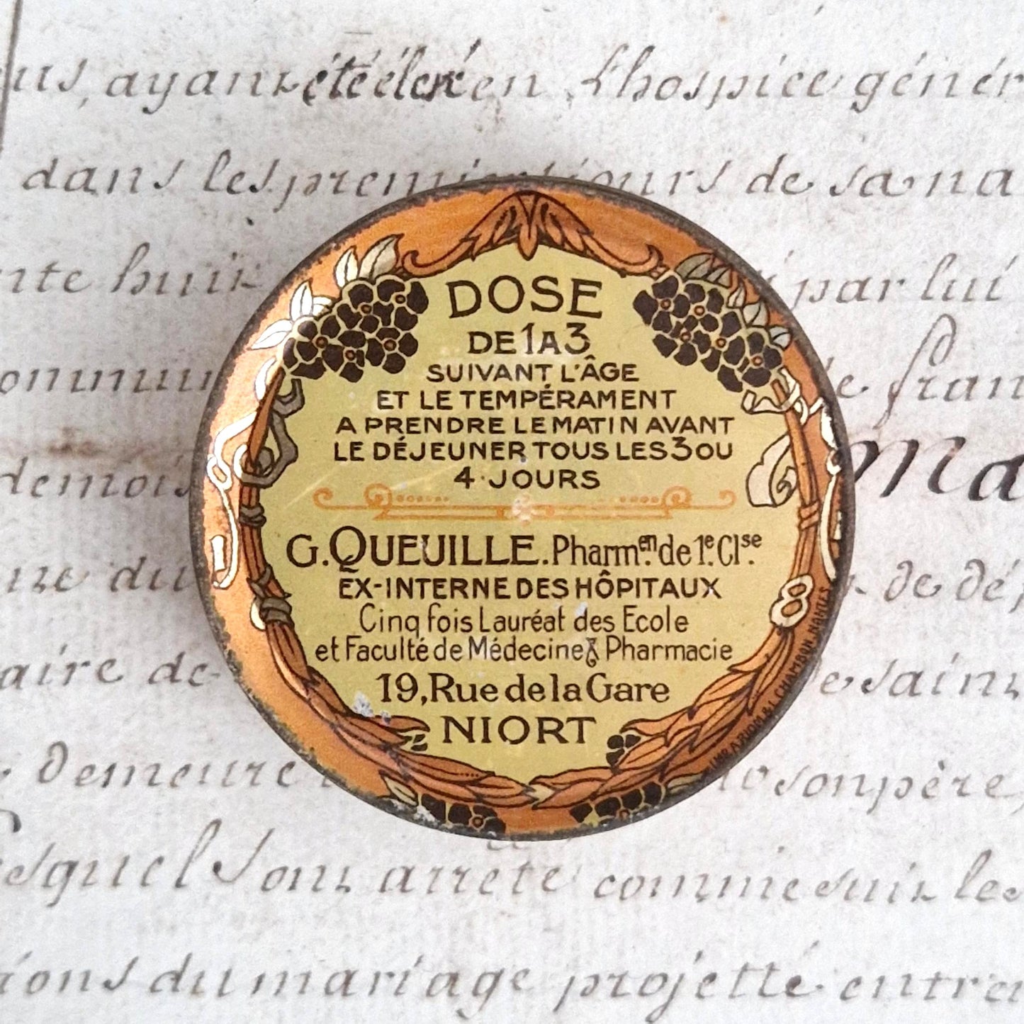 Boîte pharmaceutique « Pilules Juglades » -  Niort