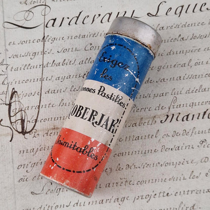 Lithographed tin box "Roberjark Pastilles"