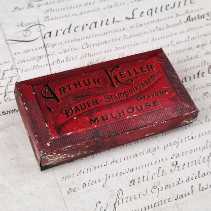 Boite d'encre « Arthur Keller - Dauer-Stempelkissen »