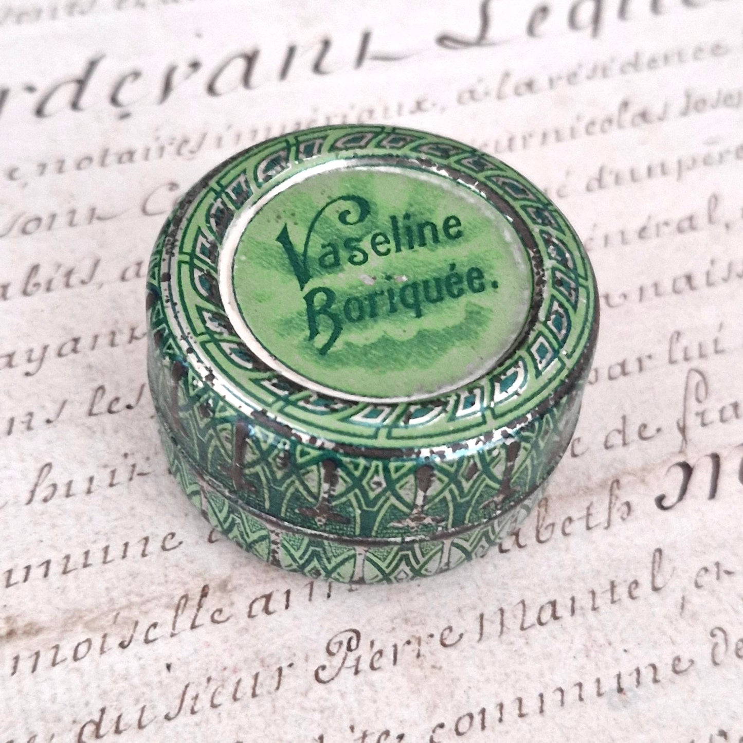 Boite ancienne « Vaseline Borique », Vers 1900