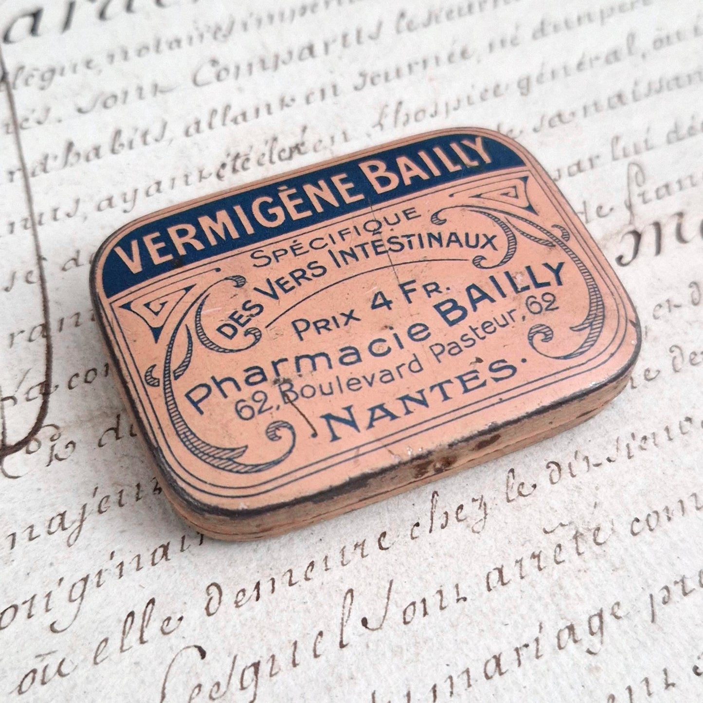 Boîte « Vermigène Bailly » pour vers intestinaux , Nantes