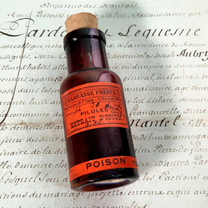 bouteille ancienne poison pharmacie
