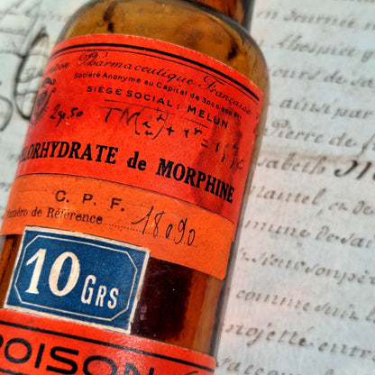 bouteille poison chlorhydrate morphine