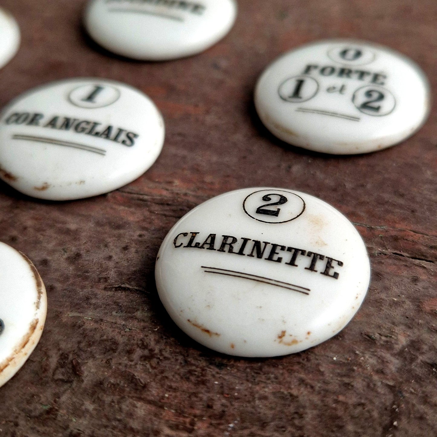 boutons émaillés porcelaine orgue