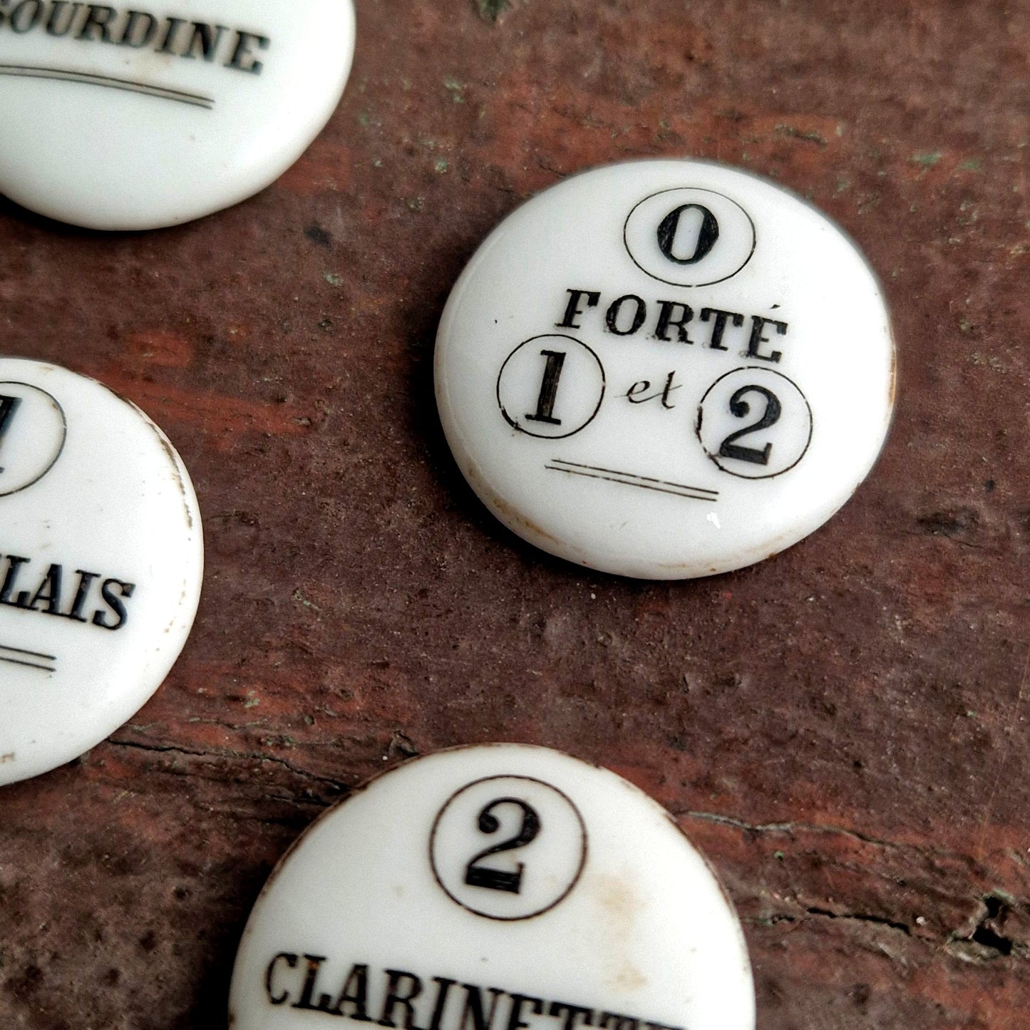 boutons porcelaine orgue harmonium