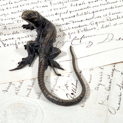 bronze de bureau lezard 1900
