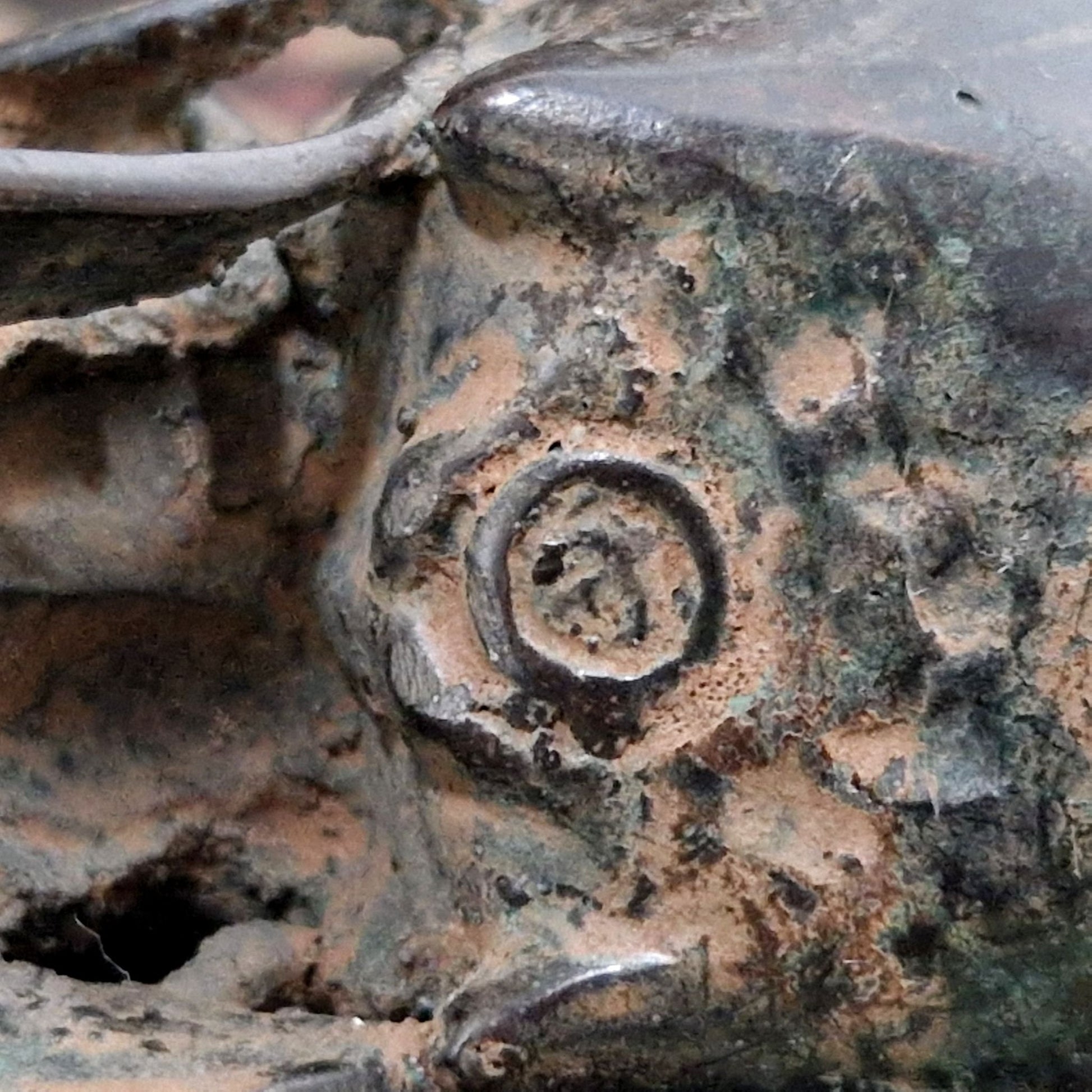 bronze skull antique patina