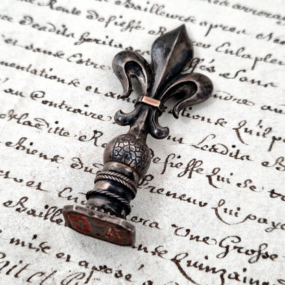 cachet metal monogramme c-a