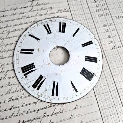 cadran émaillé réveil ancien