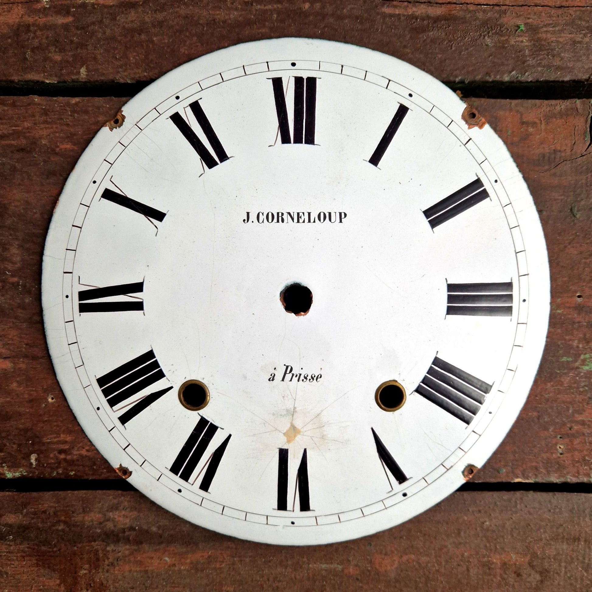 cadran horloge émaillé corneloup prisse