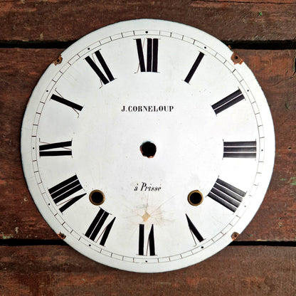 cadran horloge émaillé corneloup prisse