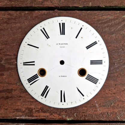 cadran pendulette émaillé wagner paris