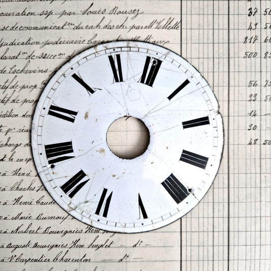 cadran romain émail blanc noir