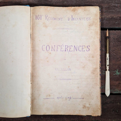 cahier conferences officiers infanterie