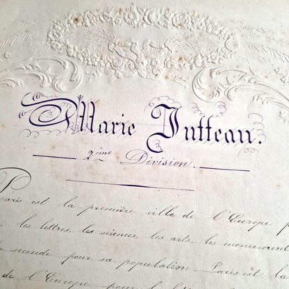 cahier illustré fille xixe